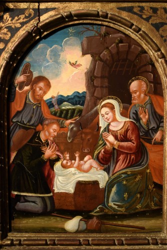 Adoration des bergers, artiste vénitien crétois  du XVIIe siècle - Romano Ischia
